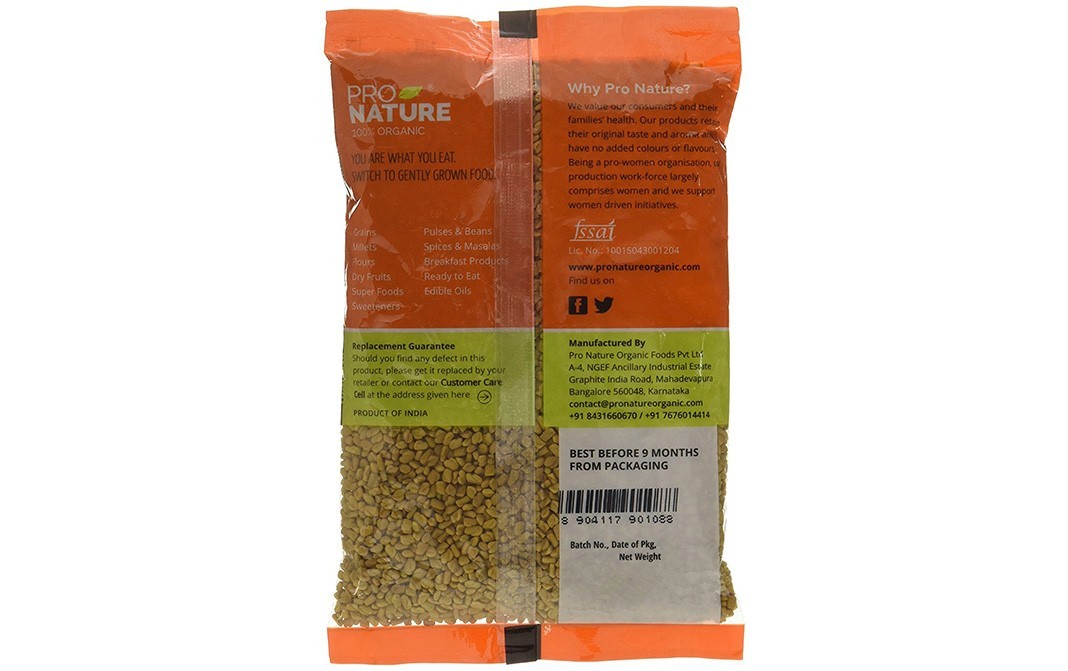 Pro Nature Organic Fenugreek (Methi)    Pack  200 grams